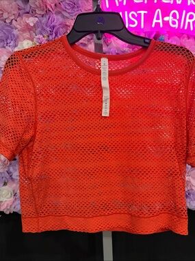 Luluemon meshShort-Sleeve Crop Top - Women